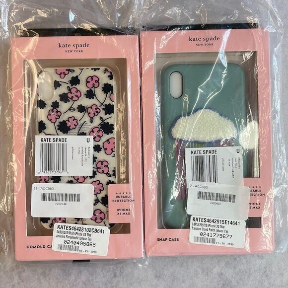 kate spade iPhone XS Max Phone Cases Jeweled Floradoddle / Rainbow Cloud Patch - Picture 2 of 14